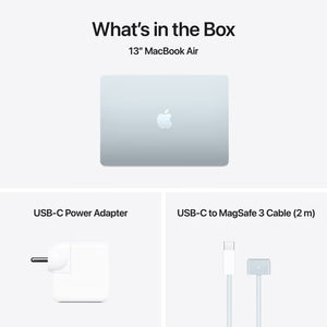 13-inch MacBook Air: Apple M4 chip with 10-core CPU and 10-core GPU, 24GB, 512GB SSD - Sky Blue