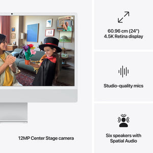 24-inch iMac with Retina 4.5K display M4 - 10‑core CPU and 10‑core GPU - Silver (Nano Texture)