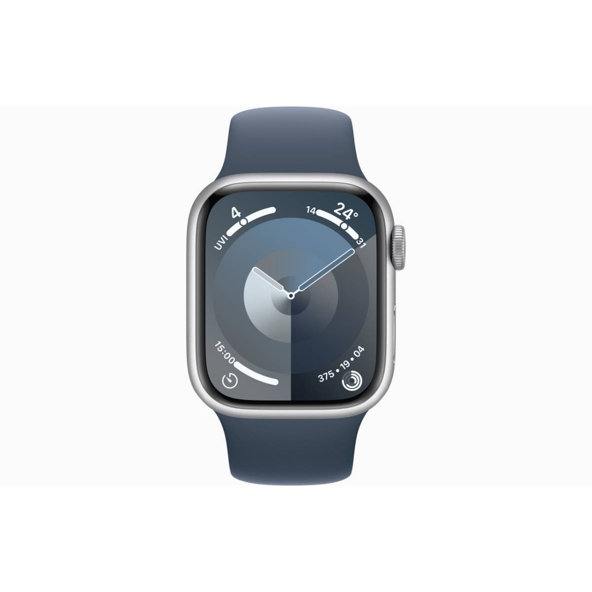 Apple Watch Series 9 GPS 45mm Silver Aluminium Case with Winter Blue Sport Loop