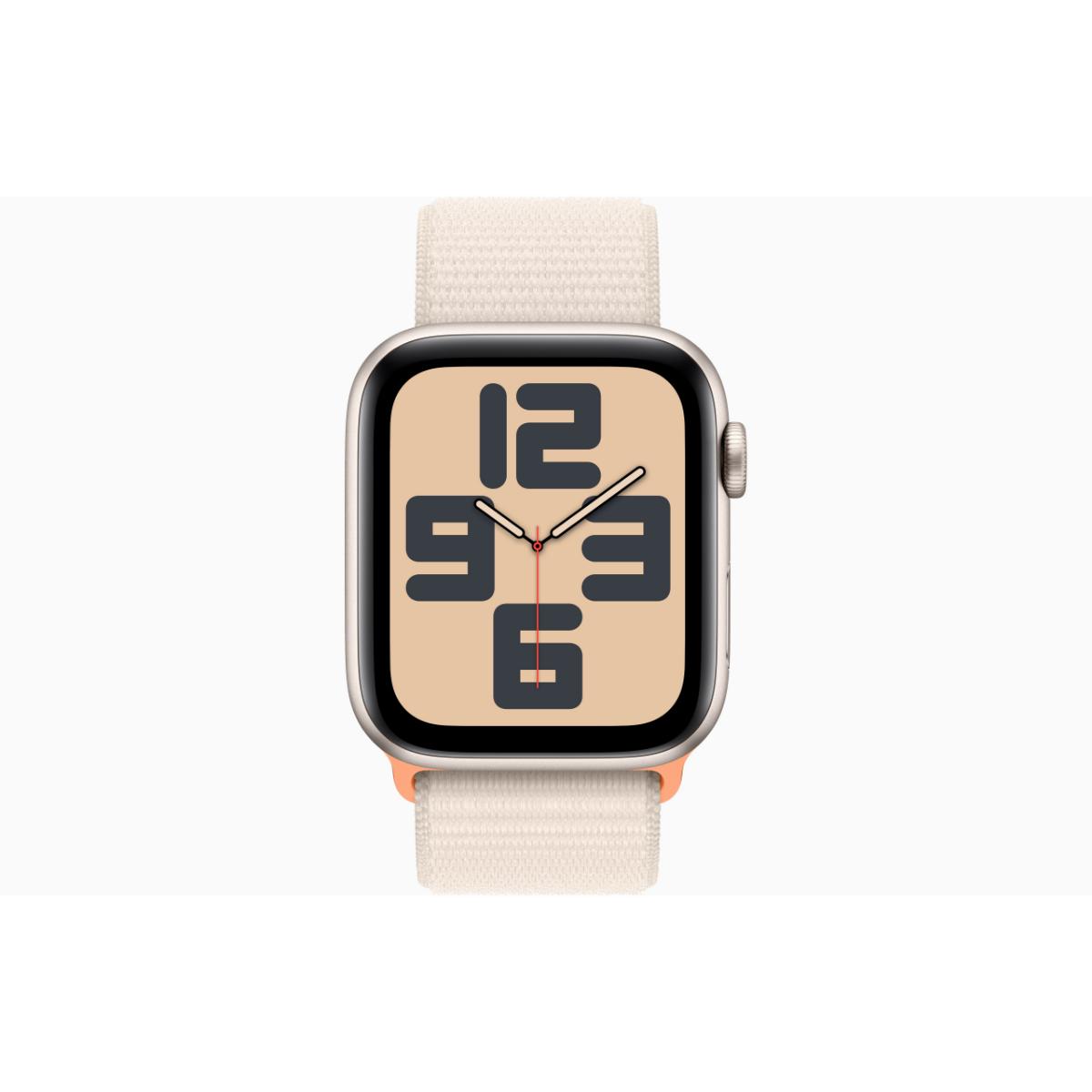 Apple Watch SE GPS 44mm Starlight Aluminium Case with Starlight Sport Loop